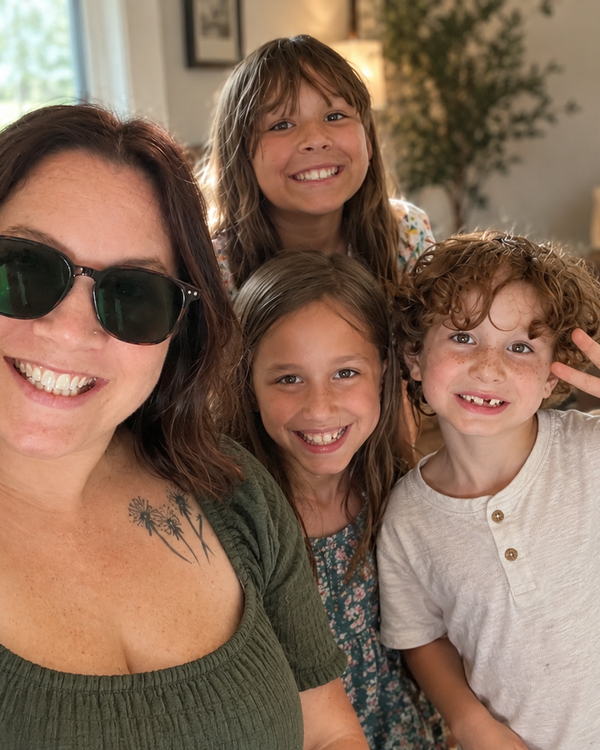 Lindsay Jones with her children